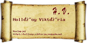 Hollósy Viktória névjegykártya